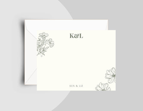 Minimalist Floral Note Cards