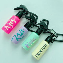 Personalized Macaron Spray Bottle with Carabiner 60ml