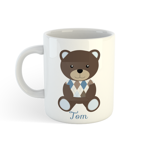 Argyle Bear Ceramic Mug
