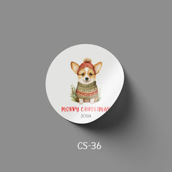 Christmas Sticker Gift Tags [Puppy Series]