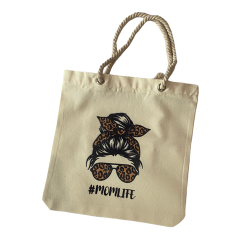 MOMLIFE Animal Print Canvass Tote Bags