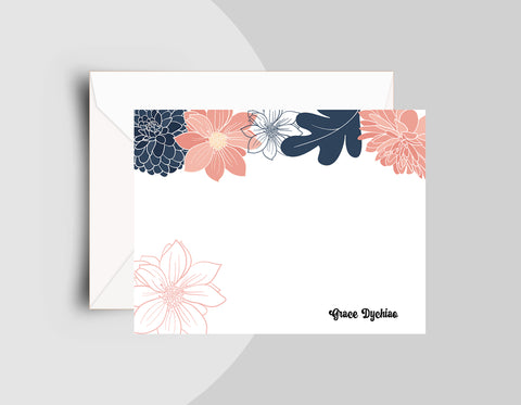 Vintage Dahlia Note Cards