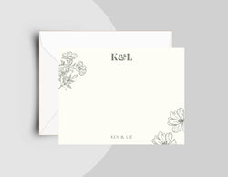 Minimalist Floral Note Cards