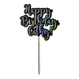 Personalized Holographic Cake Topper