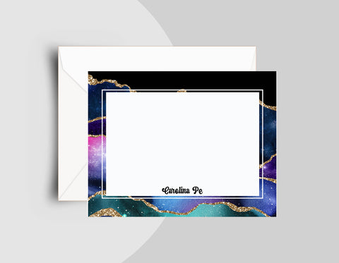Galaxy Agate Note Cards