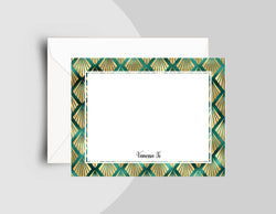 Green & Gold Note Cards