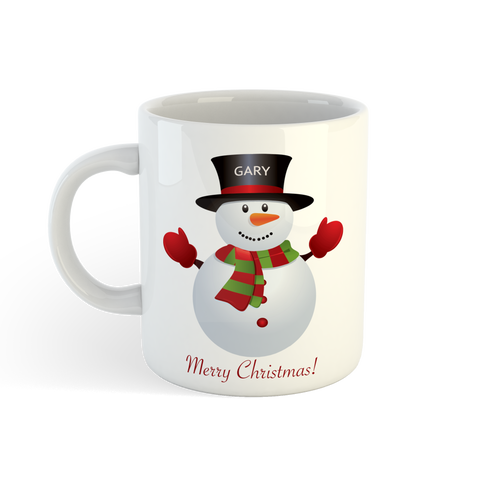 Happy Snowman Ceramic Mug