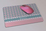 Pink & Mint Floral Mousepad