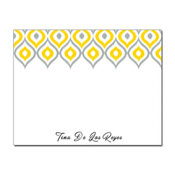 Yellow & Gray Ogee Note Card