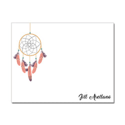 Peach Dream Catcher Note Card