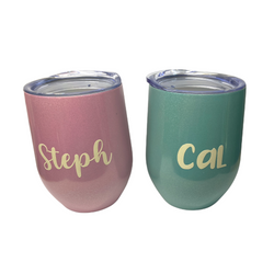 Personalized Sparkling Stemless Egg Mug