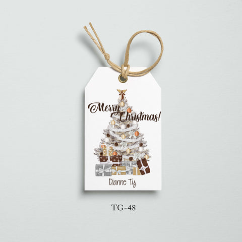 Christmas Gift Tags With String, Christmas Name Tags, Personalized  Christmas Tags, Christmas Present Tags, Twine Included 