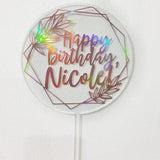Personalized Acrylic Cake Topper